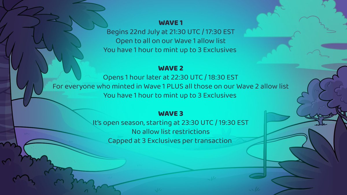 PurrnelopesCC's tweet photo. Not long now Purrs! Remember, these are the details below, and will not be any earlier! 

Make sure you're following @Carlini8N he's going crazy with the giveaways today 👀 

#NFTMintAlert #purrnelopesexclusives https://t.co/hag7s7BNx4