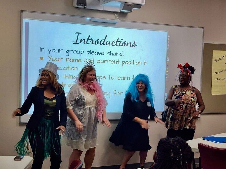 DrLaTonyaSibley's tweet photo. Let’s just say… we’re having a good time at the 2022 #ALNBCTBootCamp! 
#HaveFunLearning 
#phenomenALNBCT #TeamNBCT #NBCTstrong #AlabamaAchieves #ADECE https://t.co/8KyzcHFuA2