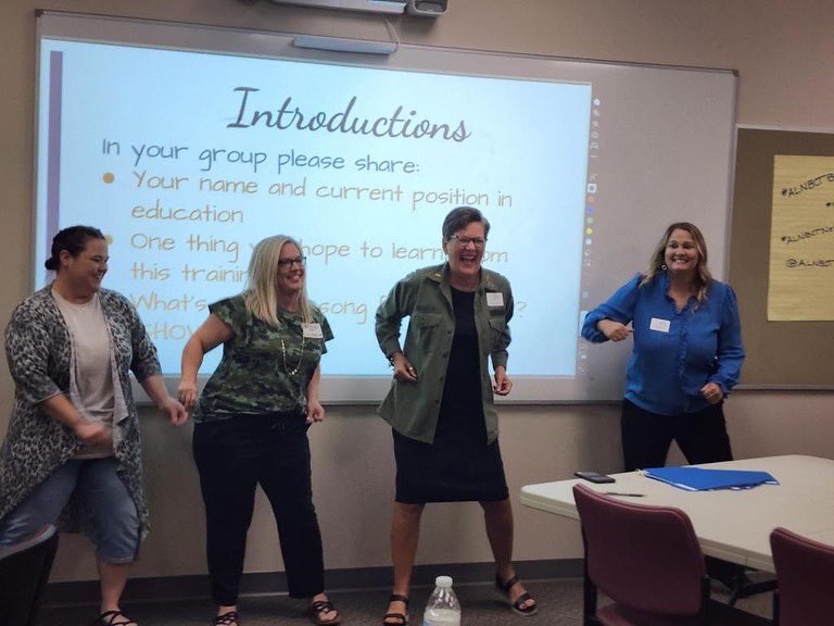 DrLaTonyaSibley's tweet photo. Let’s just say… we’re having a good time at the 2022 #ALNBCTBootCamp! 
#HaveFunLearning 
#phenomenALNBCT #TeamNBCT #NBCTstrong #AlabamaAchieves #ADECE https://t.co/8KyzcHFuA2