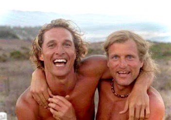 McConaughey's tweet photo. an original wild man @WoodyHarrelson https://t.co/VbqoHxrtbY