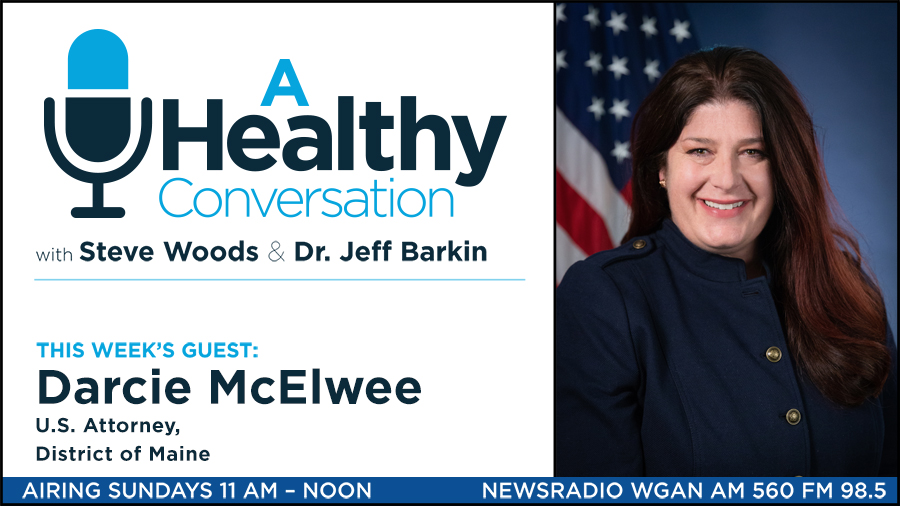 TideSmart's tweet photo. On this week’s A Healthy Conversation on @WGANNews, Steve and Jeff travel in the way back machine to revisit their interview with Maine U.S. Attorney, Darcie McElwee.

#WGAN #talkradio ##healthradio #healthpodcast #AHealthyConversation https://t.co/KneLQmz7SC