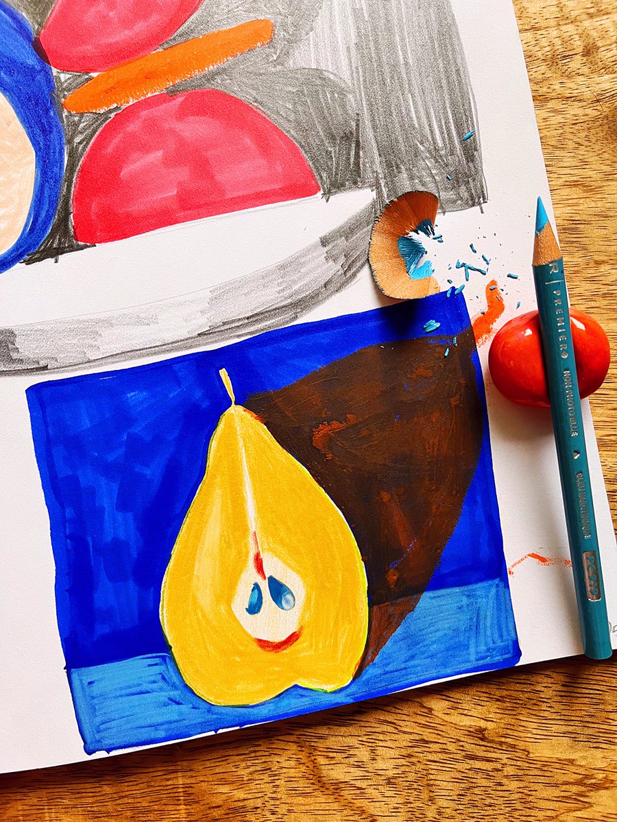 Blue and orange is the supreme complementary color palette and you can’t convince me otherwise. 🍐😌✨