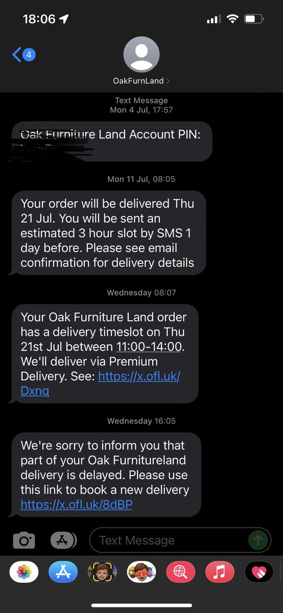 Ellesseia1's tweet photo. My elderly grandparents are left sitting on their living room floor after @OFLoakfurniture texted, less than 12hrs before delivery date, postponing the arrival of their sofa until October!By this point, they already got rid of the old sofa to prepare for the new one. https://t.co/NNH63XvL2r