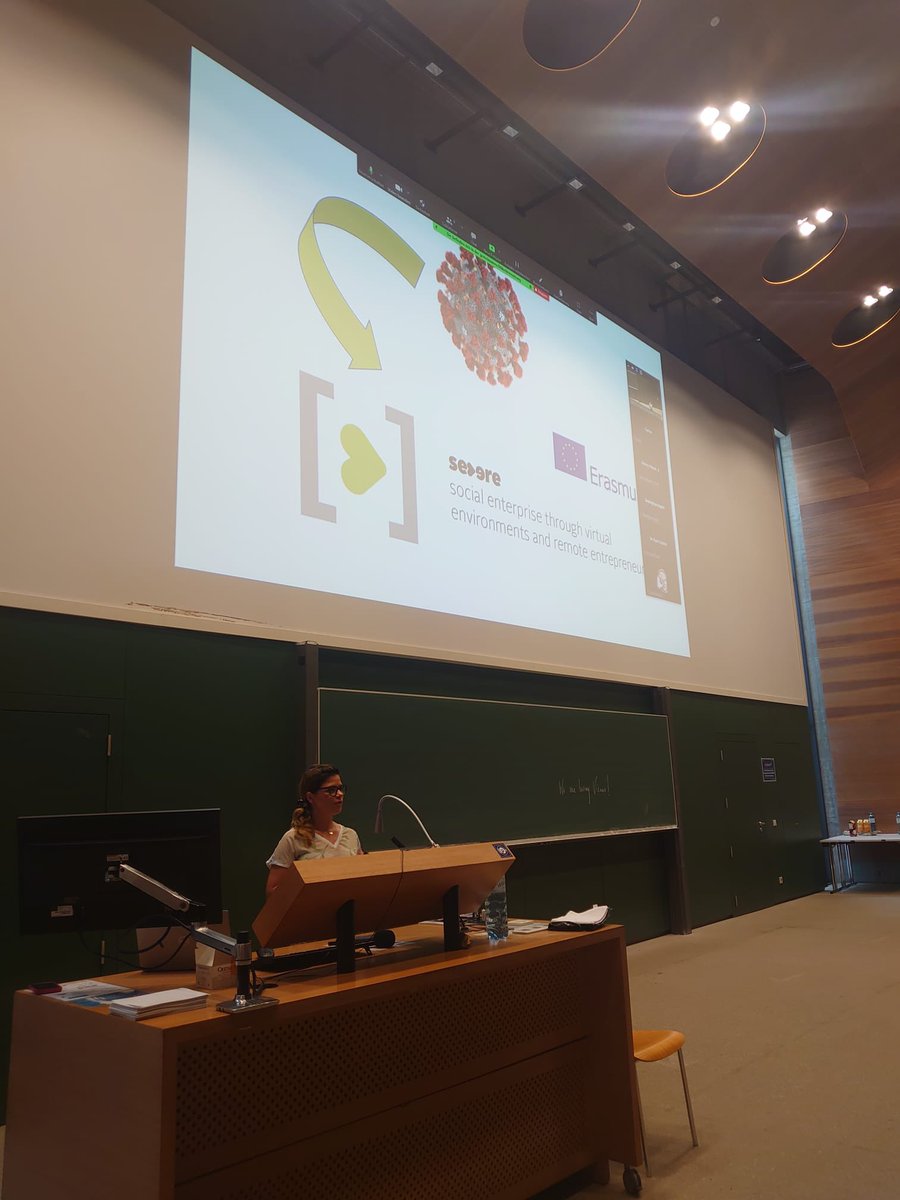 EuSevere's tweet photo. Our Project Manager Natalia Popielska is introducing the project to participants of #Enprendia study visit that is taking place at @univienna you can learn more about Enprendia here 👇🏼

https://t.co/RAQgff74v2 https://t.co/3gU0gLQCdh