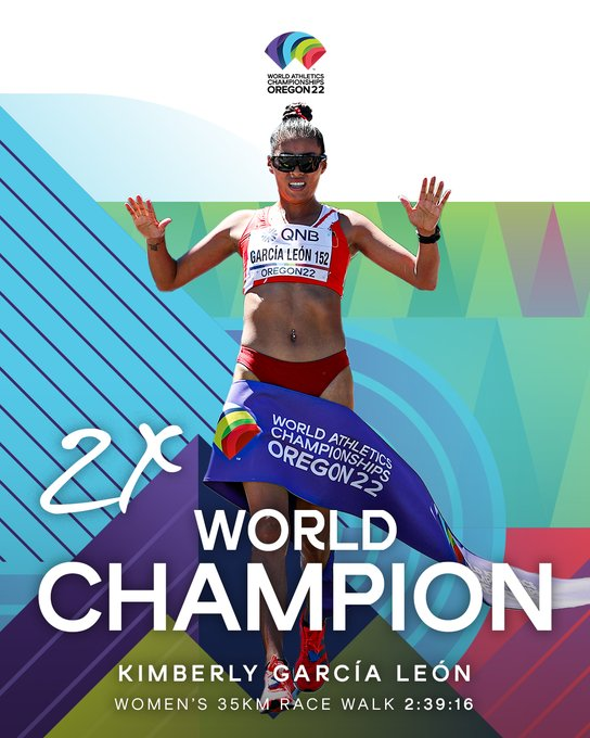 Diario_ElNorte's tweet photo. Grande Kimberly García #Oregon2022 
Arriba Perú https://t.co/z3Mna8JeIm