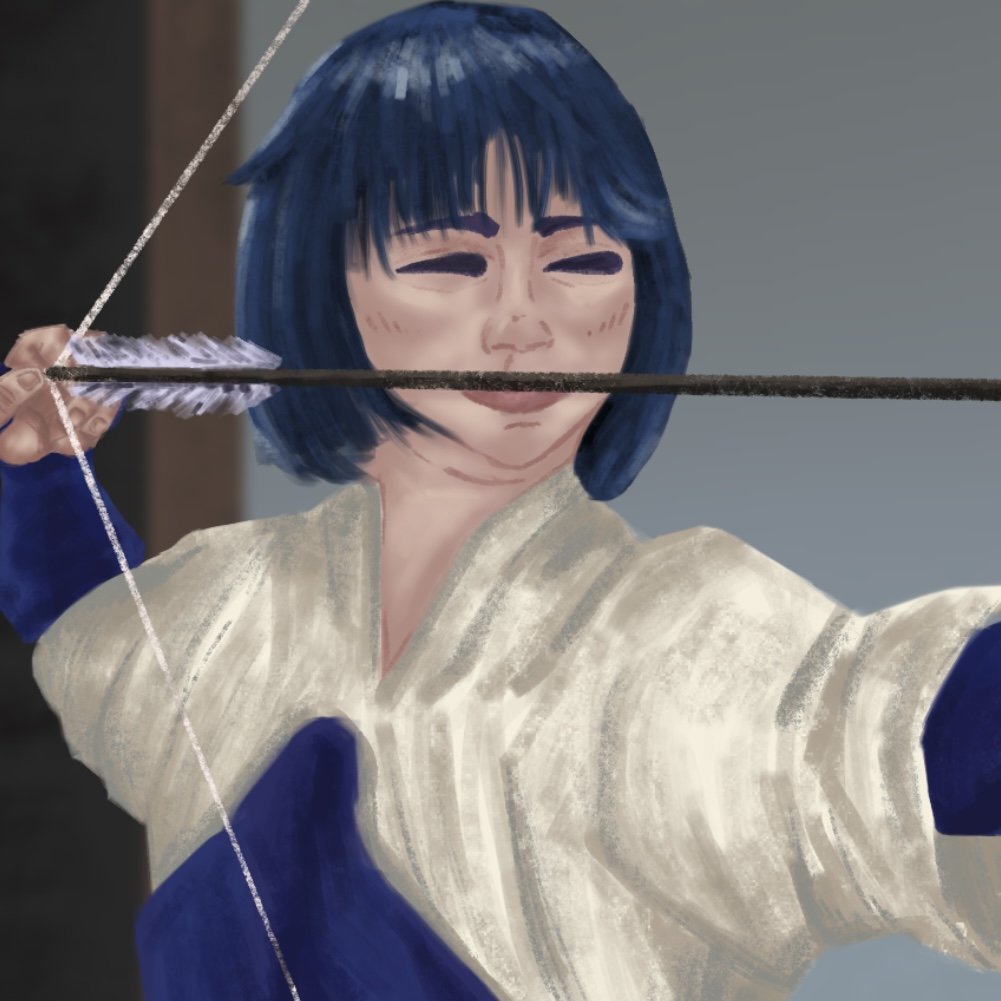 GCapablo's tweet photo. 🏹👘 #digitalart #Japan #artist #Procreate #AnimeArt #painting #illustration #arrow #drawing https://t.co/mt3JRppSc8