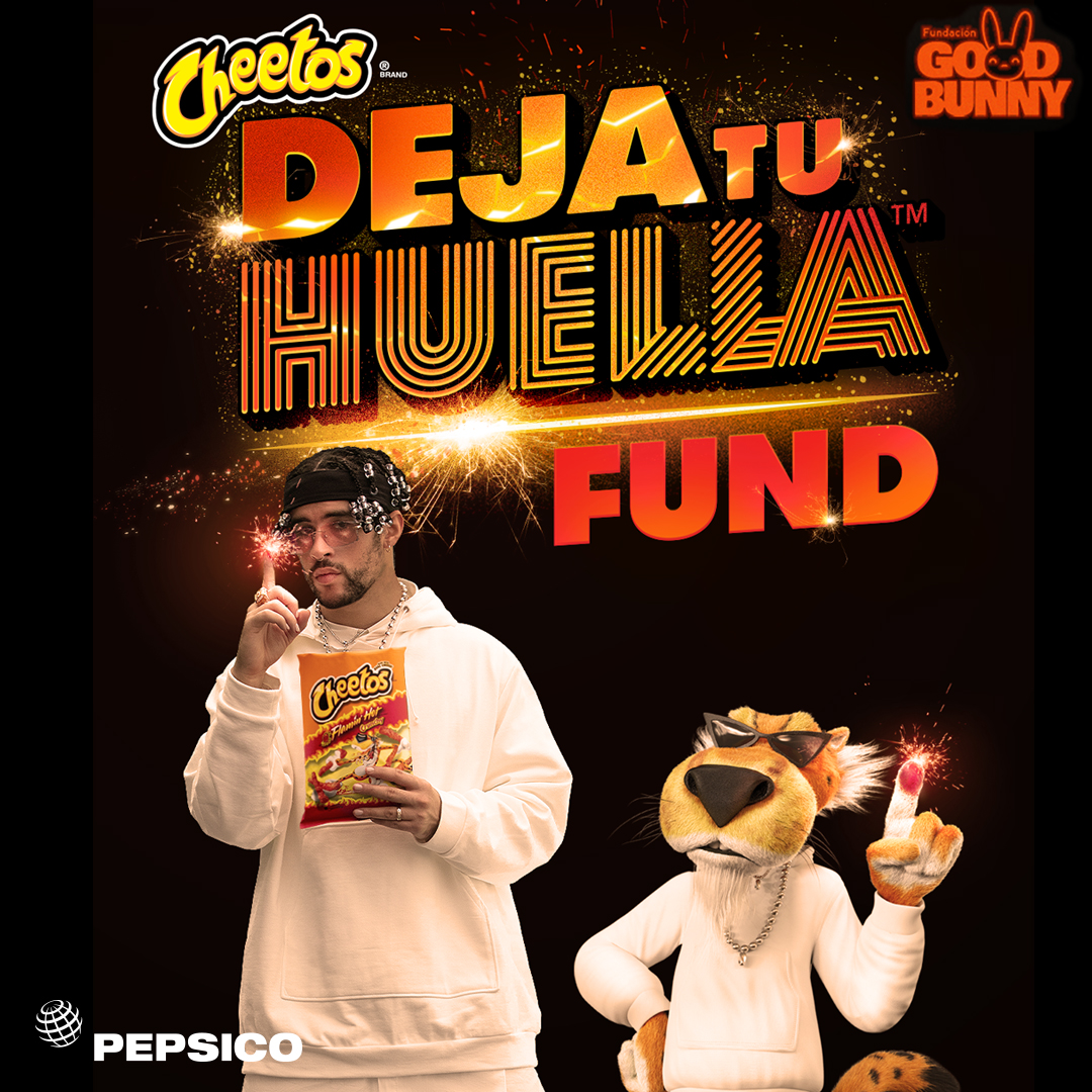 ramonlaguarta's tweet photo. Inspired that @ChesterCheetah and Bad Bunny kicked off the 3rd year of the Deja tu Huella campaign! Cheetos, Bad Bunny and his Good Bunny Foundation are awarding a total of $500k to those who are positively impacting Hispanic communities through the Deja tu Hella Fund. https://t.co/5vXqkYaZ4q