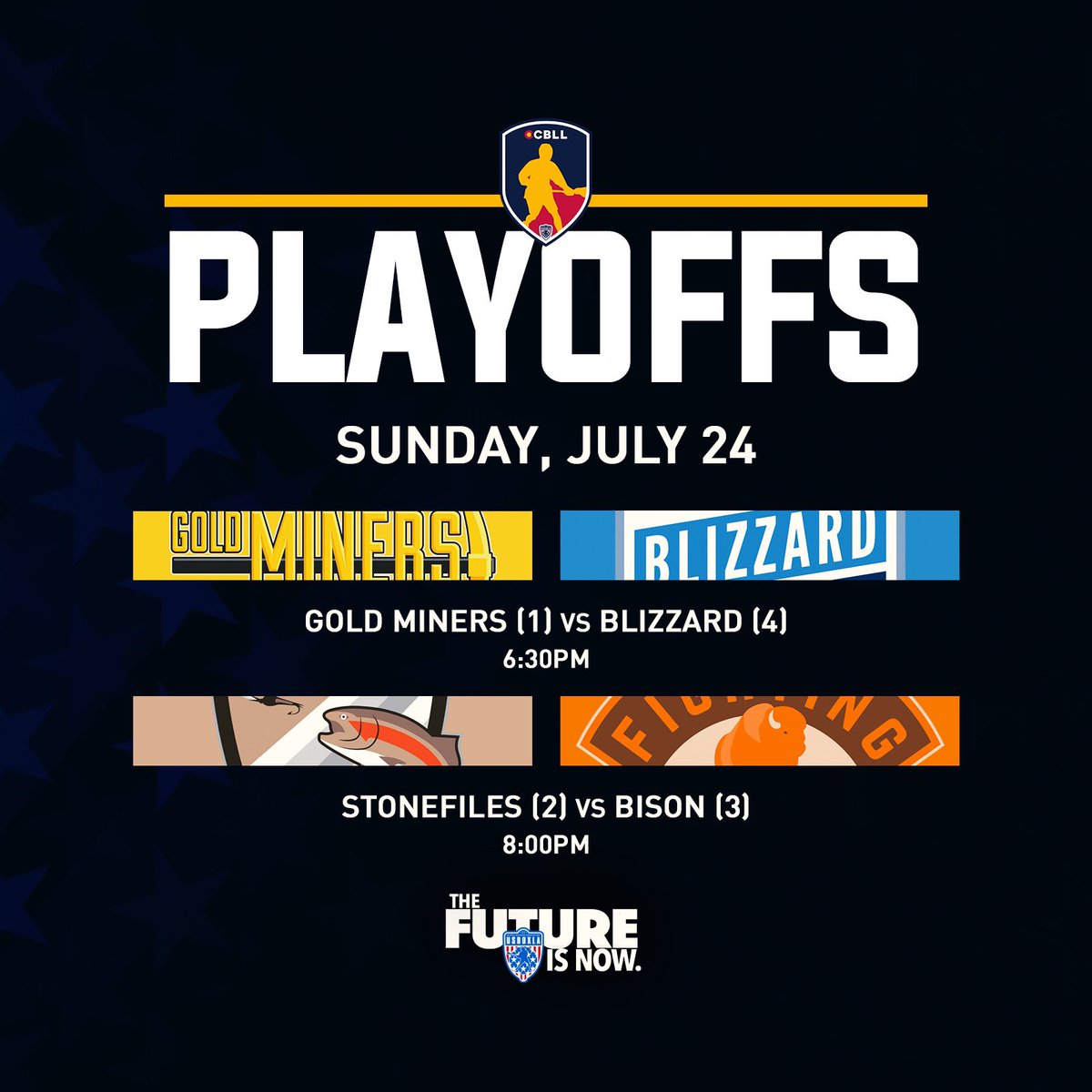 USBOXLA's tweet photo. The stage is set for the #CCBLL Playoffs.

🇺🇸📦🥍 #TheFutureIsNow 

#usboxla #collegebox #ncbstv #boxlax https://t.co/EF8R3lkChw