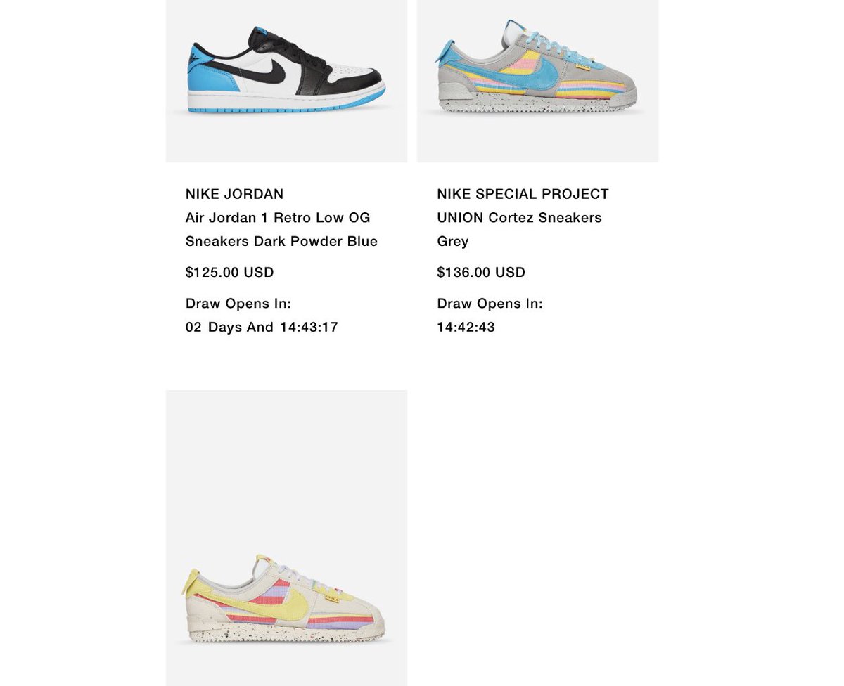 snkr_twitr's tweet photo. Few upcoming raffles via Slamjam 

-> https://t.co/mI3aPyMBuC

Not open until countdown ends 

#AD https://t.co/aS8EJKnAp0