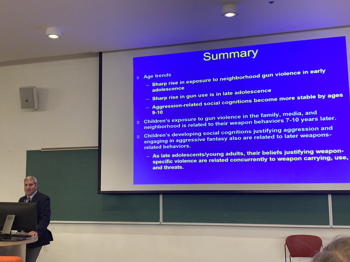 ISRA_Society's tweet photo. Live from the World Meeting: The scientific program on Day 4 concludes with a stellar Presidential Address. Dr. Eric Dubow, ISRA President from 2020-2022 presents on longitudinal predictors of weapons use. @ISRA20204 https://t.co/E2DkWTww0B