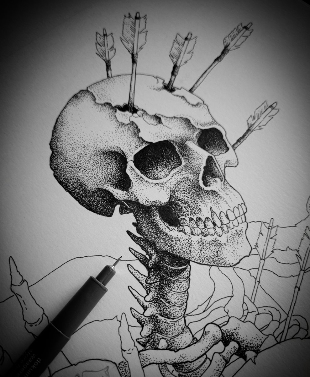 wrongsideart's tweet image. Happy weekend everyone!!🖤

Some ink in progress....
