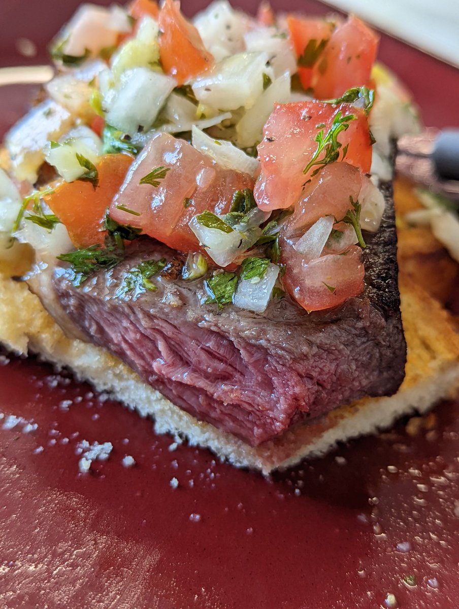 If cooking a steak in a toaster oven on your lunch break is wrong, I don't want to be right #YegFood #NonayBeef