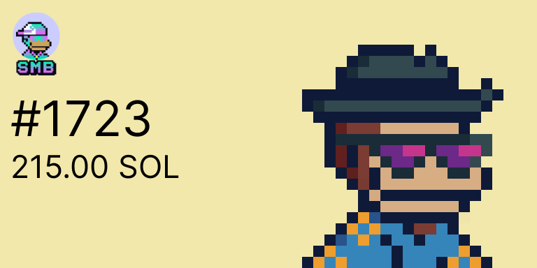 SMB_SalesBot's tweet photo. 🙊 SMB #1723 SOLD for 215.00 S◎L
💵 $8,675.25 USD

→ https://t.co/MIAnHwHhZI

🐒 @solanambs

📝 https://t.co/eQE5yTViCx https://t.co/qLSnT4ib59