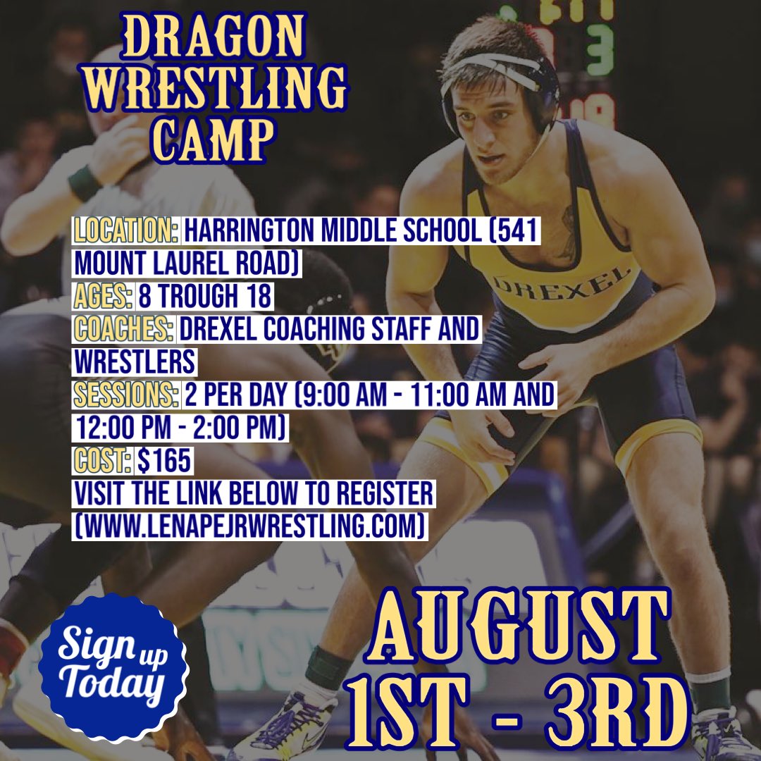 Reminder 👀! Don’t forget to sign up for the next Dragon Camp! Another opportunity to learn from your Drexel Dragons Staff and Athletes!! #bringtheHEAT
