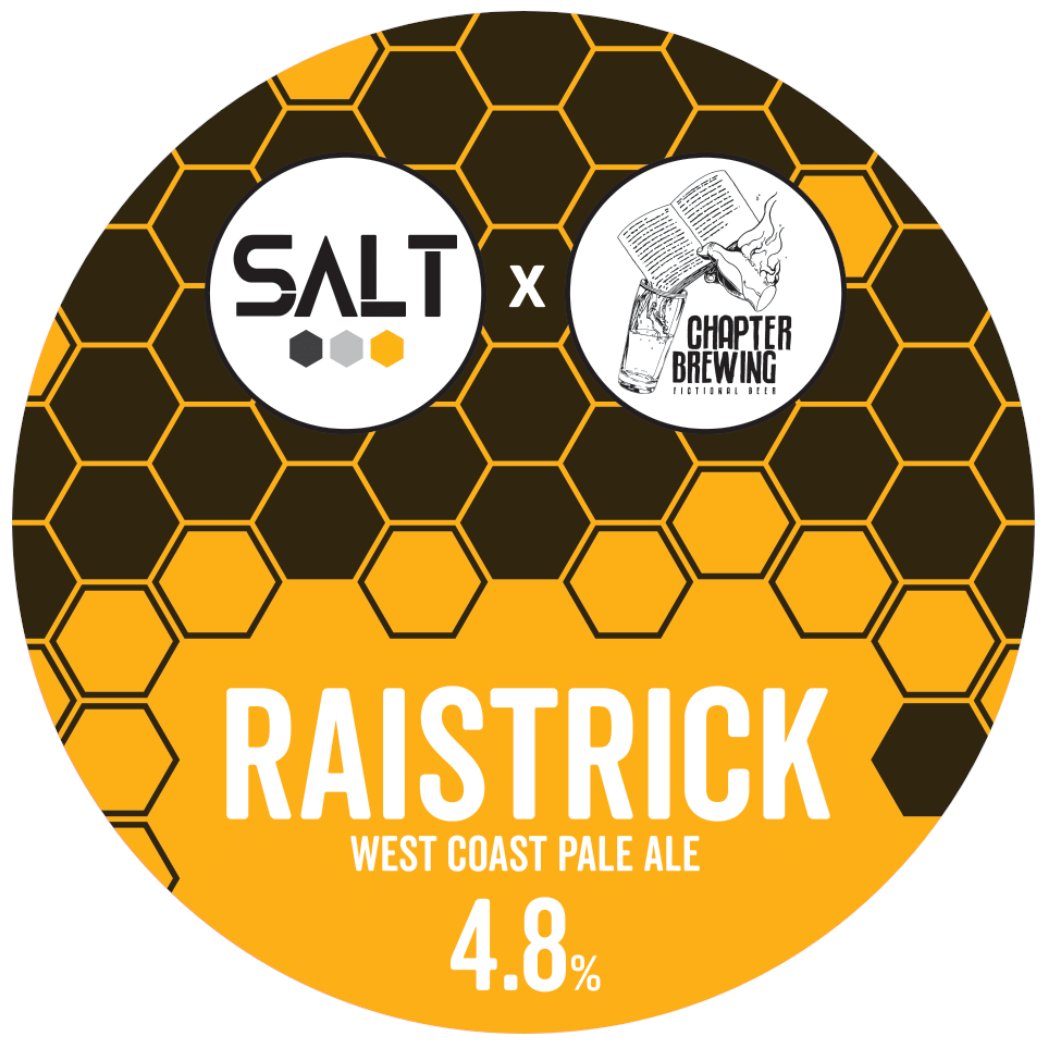 brewersselectie's tweet photo. #Fridaybeer &amp; another collab! Raistrick is a cask only 4.8% West Coast Pale we brewed with @SaltBeerFactory &amp; @ChapterBrewing. Ft. malt from @Castle_Malting, our own @Lfamilymalt + Belma from @CrosbyHops. Raistrick is Salt's 1st ever cask collab, named after Arthur, a good bloke! https://t.co/ippFRQbr0c