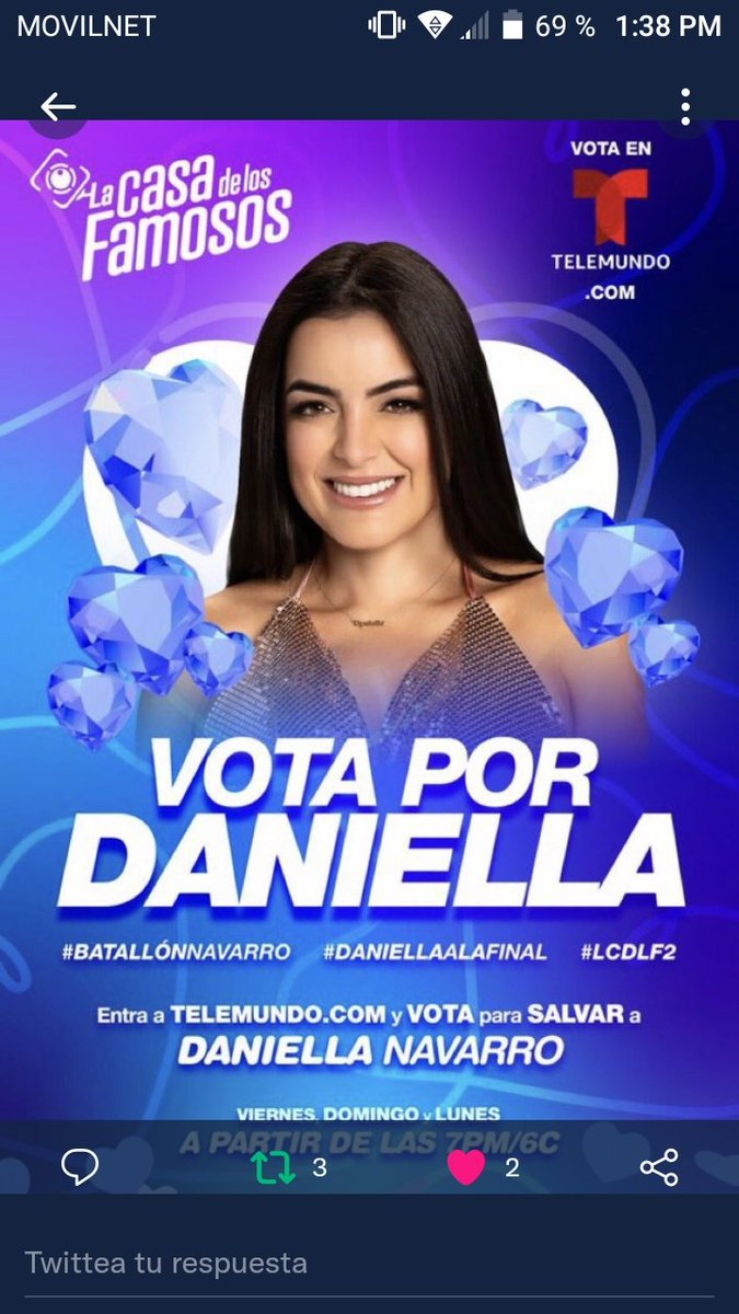 rivadeneira1964's tweet photo. Porqué quiere y puede, tiene la personalidad 🎶🎶 #daniellaalafinal #daniellasequeda #LCDLF2 @TLMDRealities @Telemundo https://t.co/a13RoEJyvs