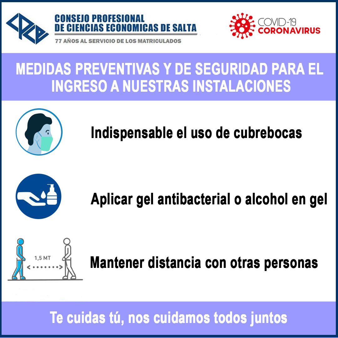 consejosalta's tweet photo. ‼️😷 MEDIDAS PREVENTIVAS Y DE SEGURIDAD PARA EL INGRESO A LAS INSTALACIONES DEL CPCES‼️
#contadoressalta #jovenesprofesionalescpces #cpces #consejosalta https://t.co/nta9fFixMN