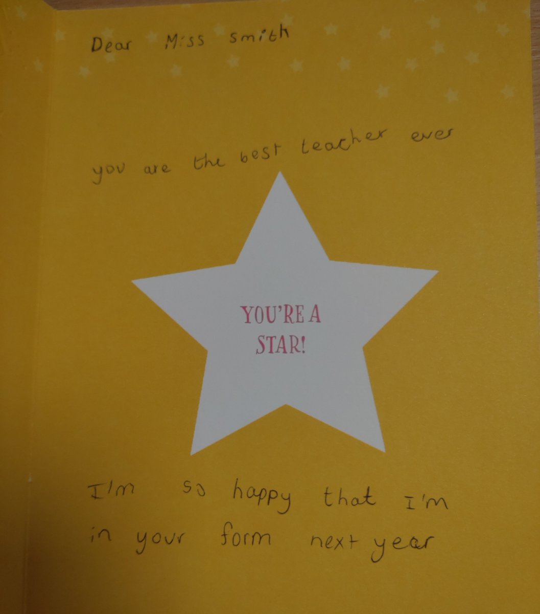 MissSmithGeog's tweet photo. I'm not crying, you're crying. Finished my 1st Year as an ECT and couldn't have asked for a sweeter end #teacher #ect #summerhols https://t.co/trTedlxDfb