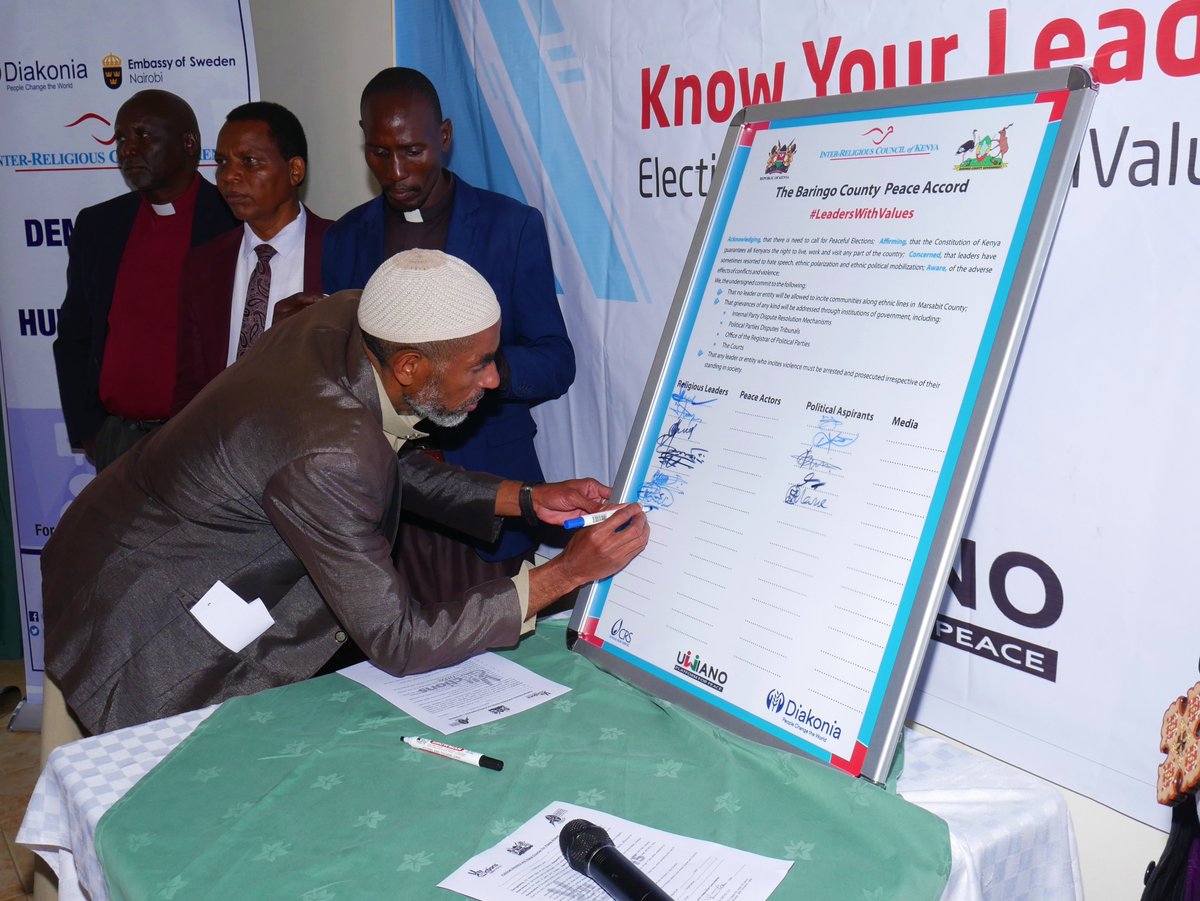 irck_info's tweet photo. .@irck_info  Religious Leaders committed to using different platforms including pulpits to call for peaceful elections and the electing of #LeadersWithValues #LetPeaceWin #EletionsBilaNoma @NCIC_Kenya https://t.co/pYsGUEgdcI