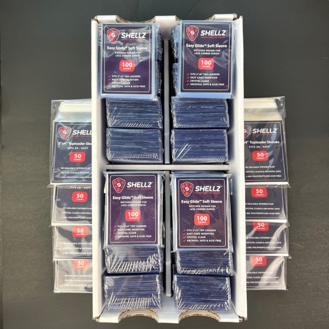 Ultimate Tough Box Bundle: 1 Assembled Tough Box + 400 each of: Premium 35PT Toploaders + Easy Glide Soft Sleeves + Glove-Fit Toploader Sleeves. 
Buy your protection and storage together and save!
cardshellz.com/pages/tough-box