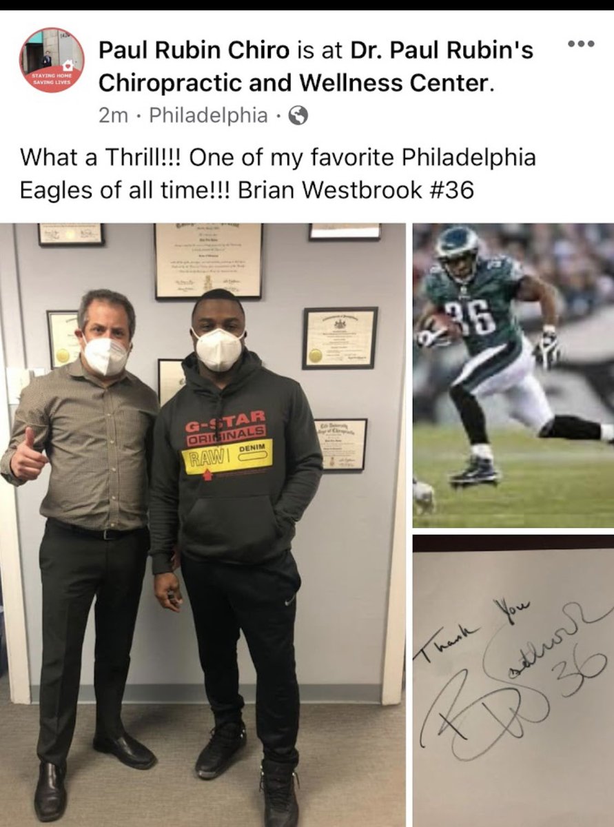 What a thrill to treat one of my all time favorite Philadelphia Eagles, Brian Westbrook. Go Birds!