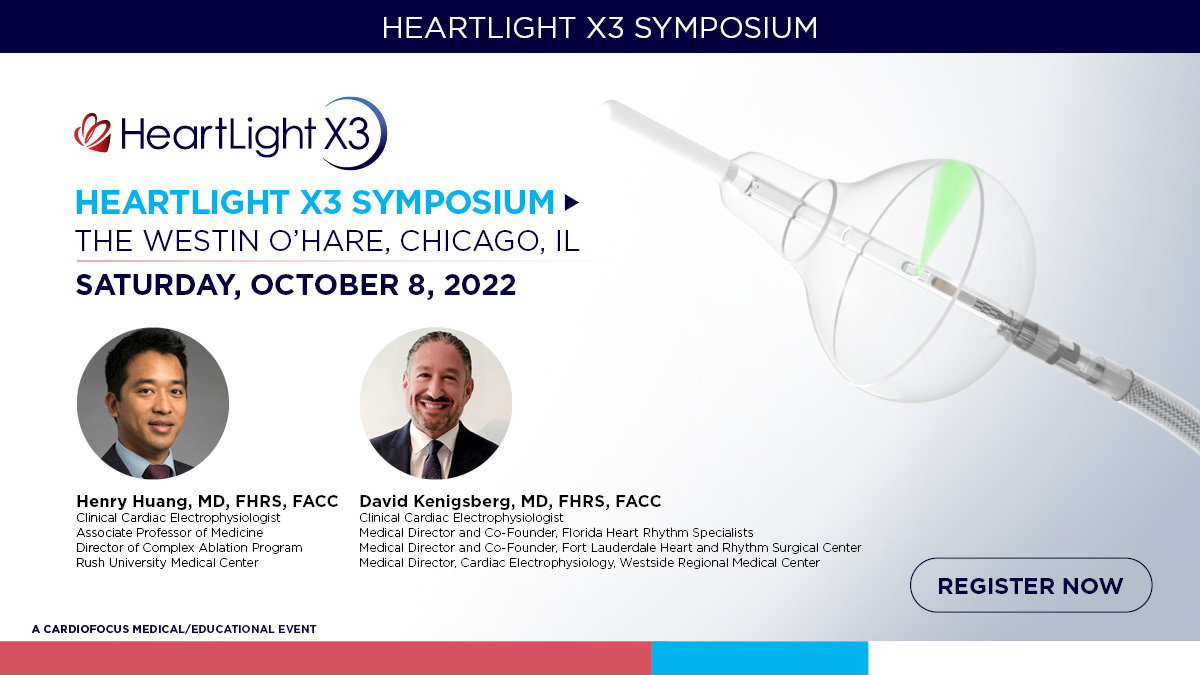 CardioFocusAF's tweet photo. If you're an EP interested in HeartLight X3 for the treatment of #AFib, our X3 Symposium is a great opportunity to hear from fellow physicians. Learn more:

https://t.co/g572jAIV2v

If you're interested in attending, contact your local CF sales rep or Lucas Barrett.

#X3Vision https://t.co/oIS0OqV1Mn