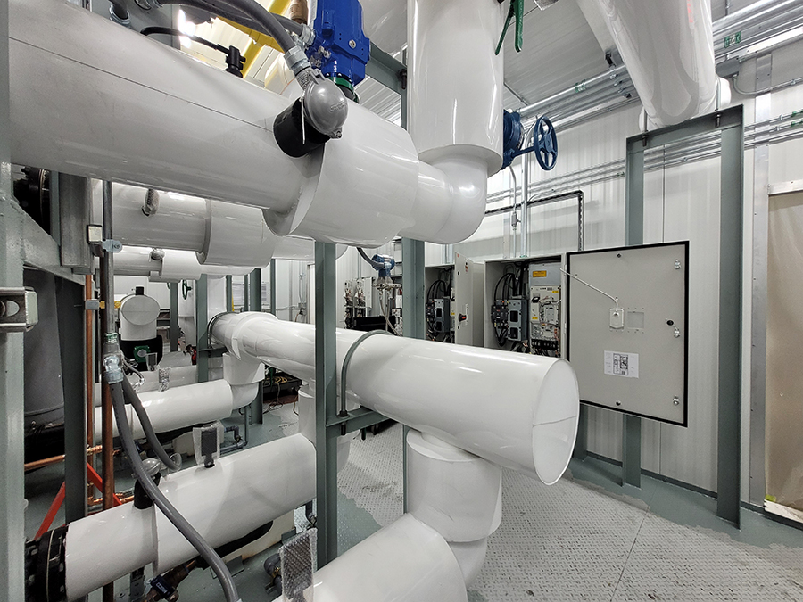 This boiler plant & chilled water pump module consists of Lochinvar boilers, @ArmstrongFT pumps, @WesselsCompany air separator and expansion tank, glycol feed system, ABB VFDs, system piping, and enclosure. Project partner: @EwingKessler
#modular #factorybuilt #utilitysolutions