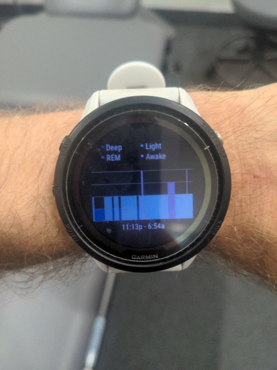 RylanArmet's tweet photo. Any other color blind users have trouble reading the sleep data's multiple shades of blue?

@Garmin can we customize the chart on our watches? https://t.co/8j4B5S827Y