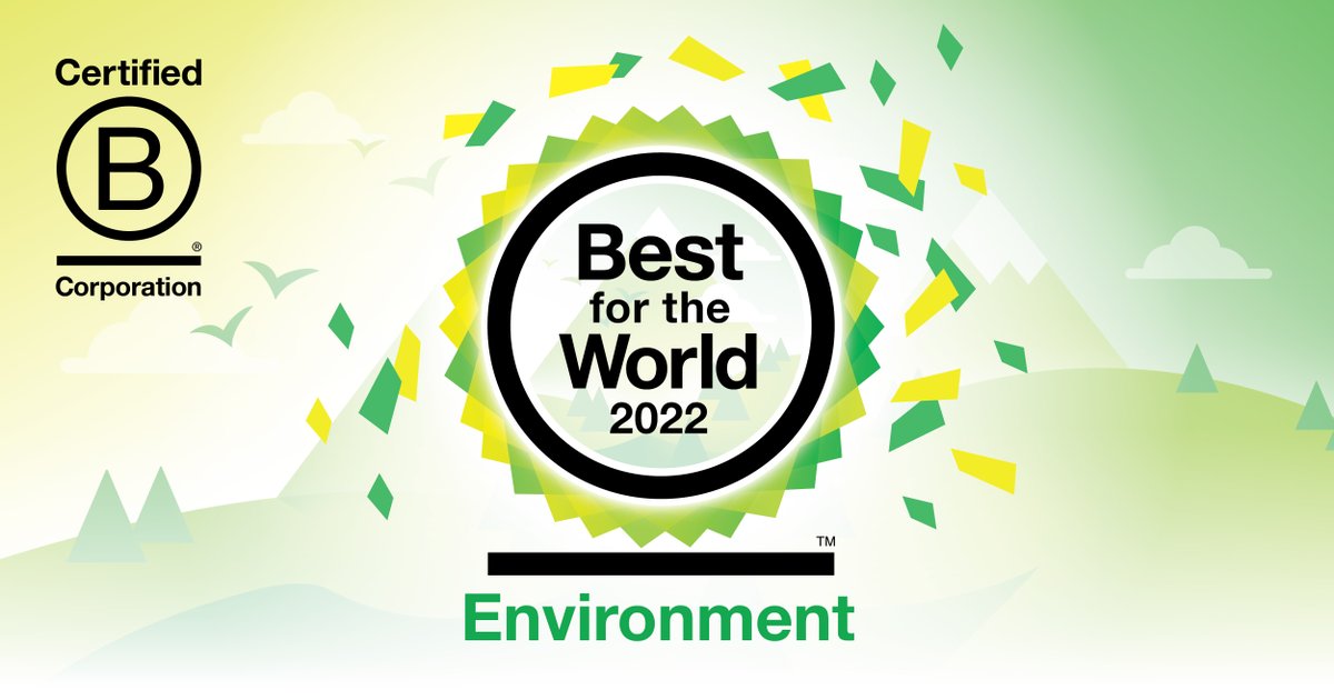 SustHarv's tweet photo. We're excited to announce we've been recognized as a Best For The World™ B Corp!
Our scores in the Community &amp; Economic impact areas assessed in the certification process is in the top 5% of our size group worldwide. We're proud to be a #BFTW2022 and part of the #BCorp community https://t.co/zE6rmy3Kzc