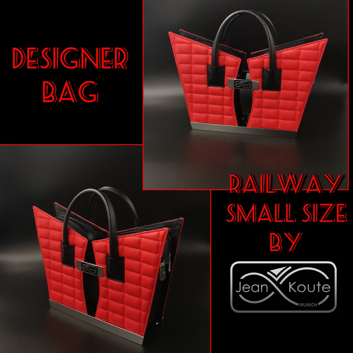 JeanKouteMunich's tweet photo. Jean Koute Munich ®️
 #luxuryhandbags 

Design Railway - Small size - 
Color: Red / Black 🔴⚫ 

 https://t.co/IGA9W371ED 

Brand ambassador: 
Superyachtdesigner Dan Lenard and Tatjana Tutan Lenard 
#designerbags  #couturefashion #fashion  #yachtinglifestyle #OutfitOfTheDay #podt https://t.co/s2a40M6lJV