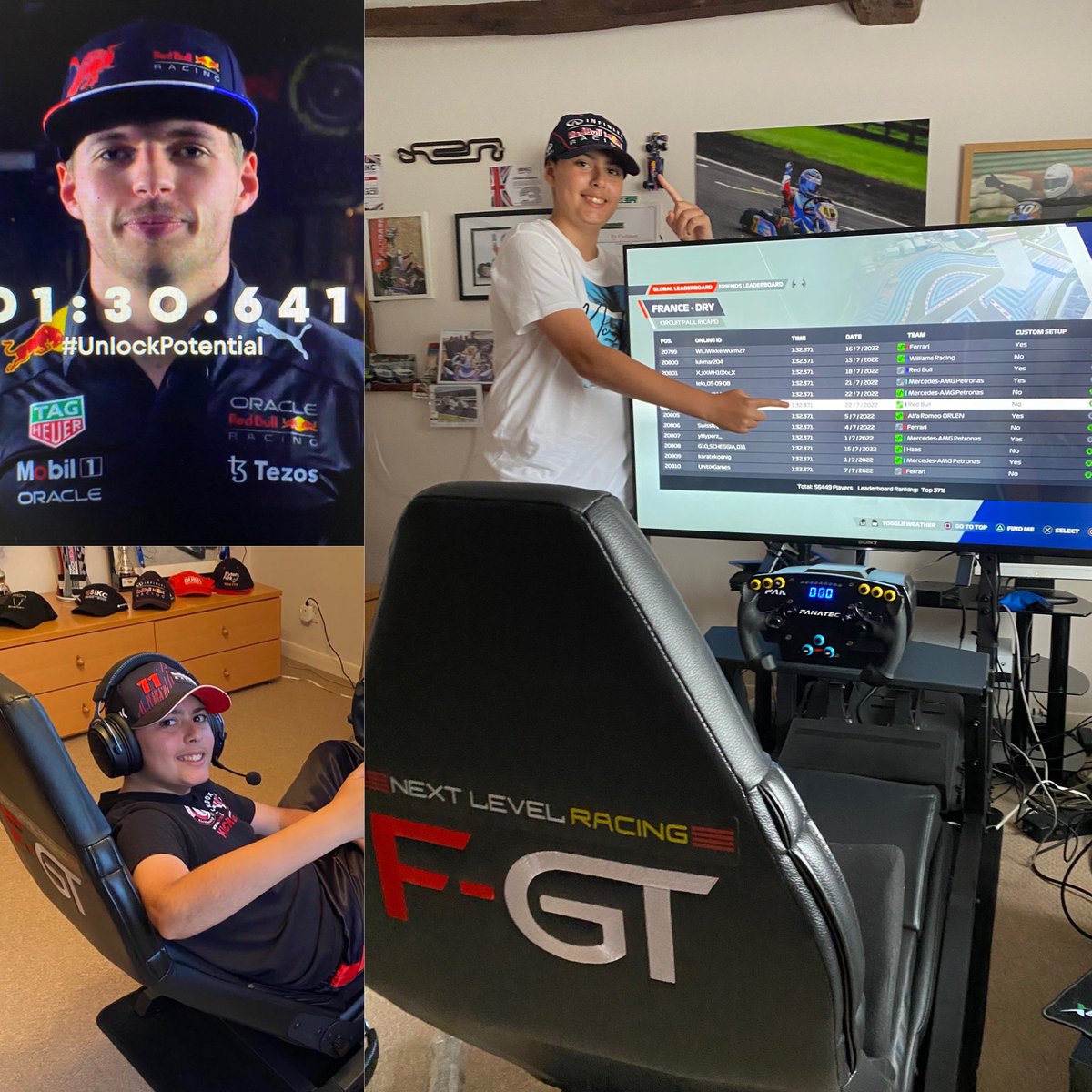 TyCuthbert's tweet image. I did the @Max33Verstappen @redbullracing challenge #FrenchGP 132.7 1st attempt 😎 #F1 @nextlvlracing #UnlockPotential #NeverGiveUp #F122