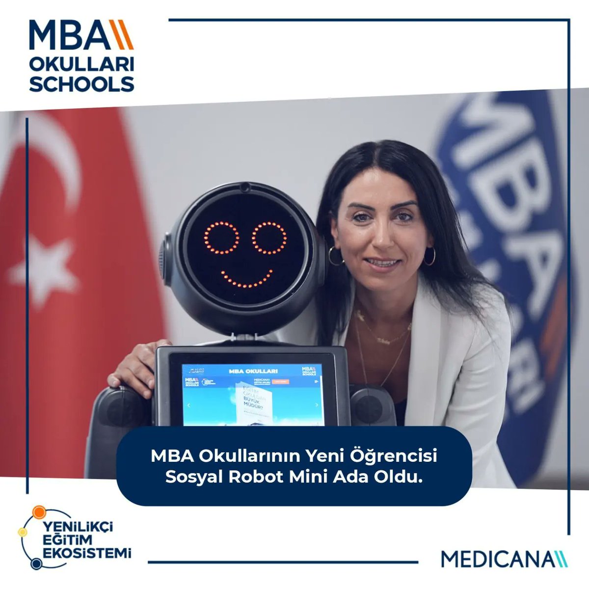 MBA Okullarının yeni öğrencisi sosyal robot Mini Ada oldu! 🤖

#MBAOkulları #MedicanaEğitimGrubu #MBAYenilikçiEğitimEkosistemi #BaşarıTasarımı
