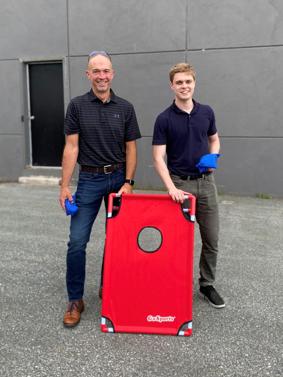 MetOceanT's tweet photo. MetOcean successfully held our 2nd Annual Cornhole Tournament at our Dartmouth HQ today! 🎉☀️ It was a fierce battle, but luckily we had local food truck @22smooth to keep everyone energized!
A huge thank you to our own #FUNCommittee for planning the event!
#LifeatMetOcean https://t.co/8B5guPrc2Q