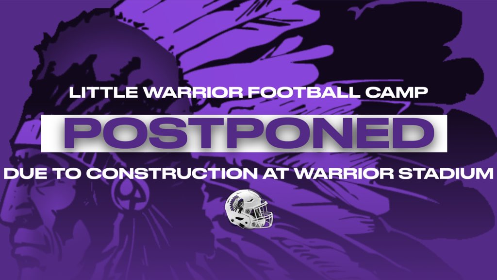 BonhamISD_'s tweet photo. Football Camp Update:

Little Warrior Football Camp will be rescheduled at a later date to give our Little Warriors an opportunity to have camp on the new turf!
#ProudTraditionsShapingTheFuture https://t.co/t9S9efcgsZ