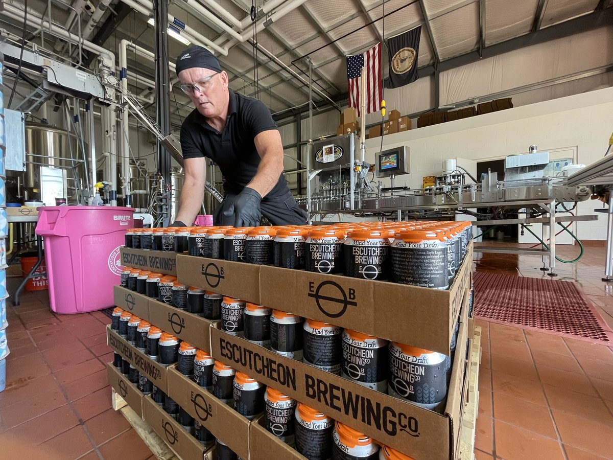 Freshly packaged Agonic Line Lager just in time for the weekend! Come get it.