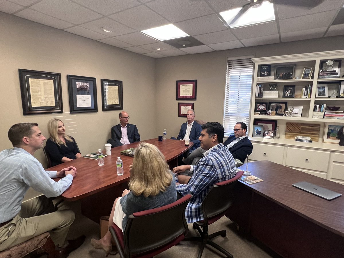 SenTomCotton's tweet photo. Enjoyed catching up with folks from @arhospitality this morning in Little Rock! https://t.co/YEVdRklicQ