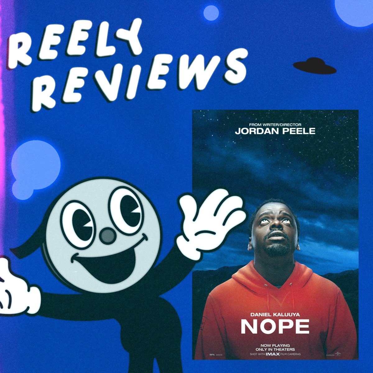 ReviewsReely's tweet photo. Ep. 15: Nope (2022) 🛸 is out now!
#ReelyReviews #YouTube #Spotify #ApplePodcasts https://t.co/uxBTGCYpnQ