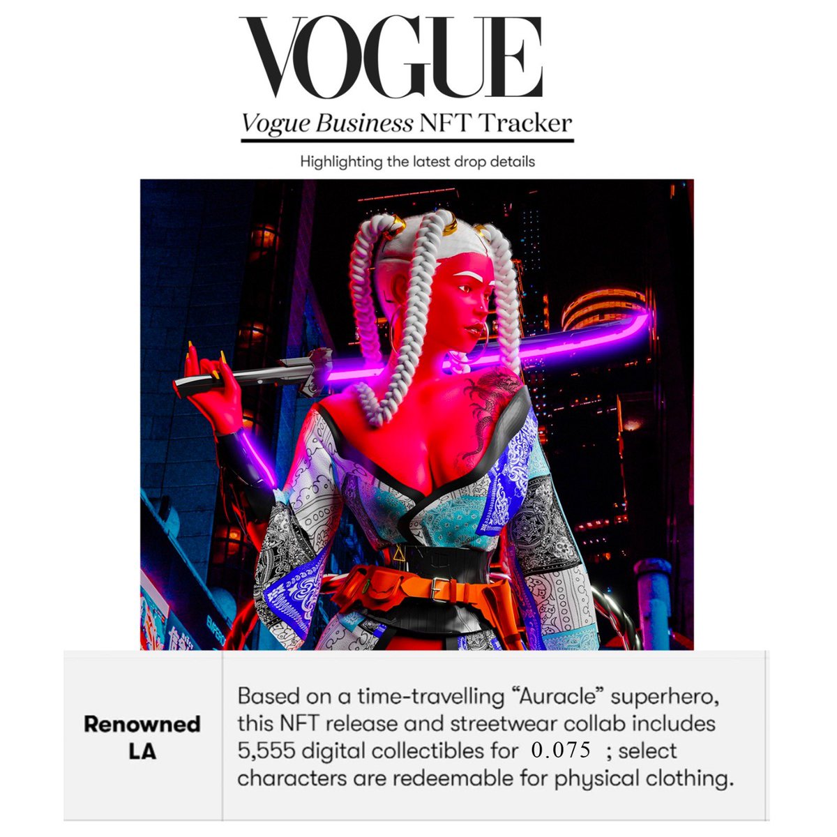The Vogue Business NFT Tracker