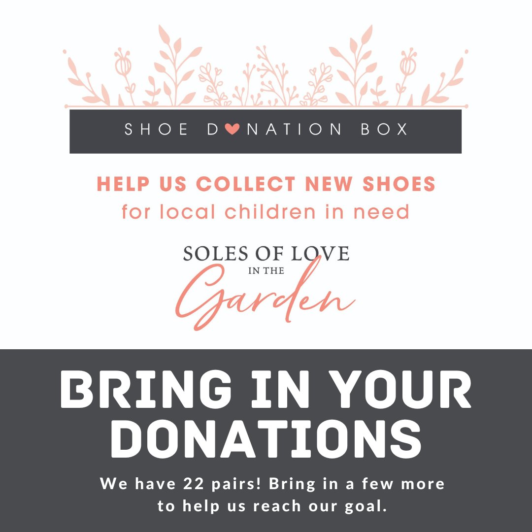 mtownumc's tweet photo. Just a bit longer to bring in your donations for the Soles of Love Shoe Collection! Leave them in the box in the entryway! https://t.co/0q189TgTqX