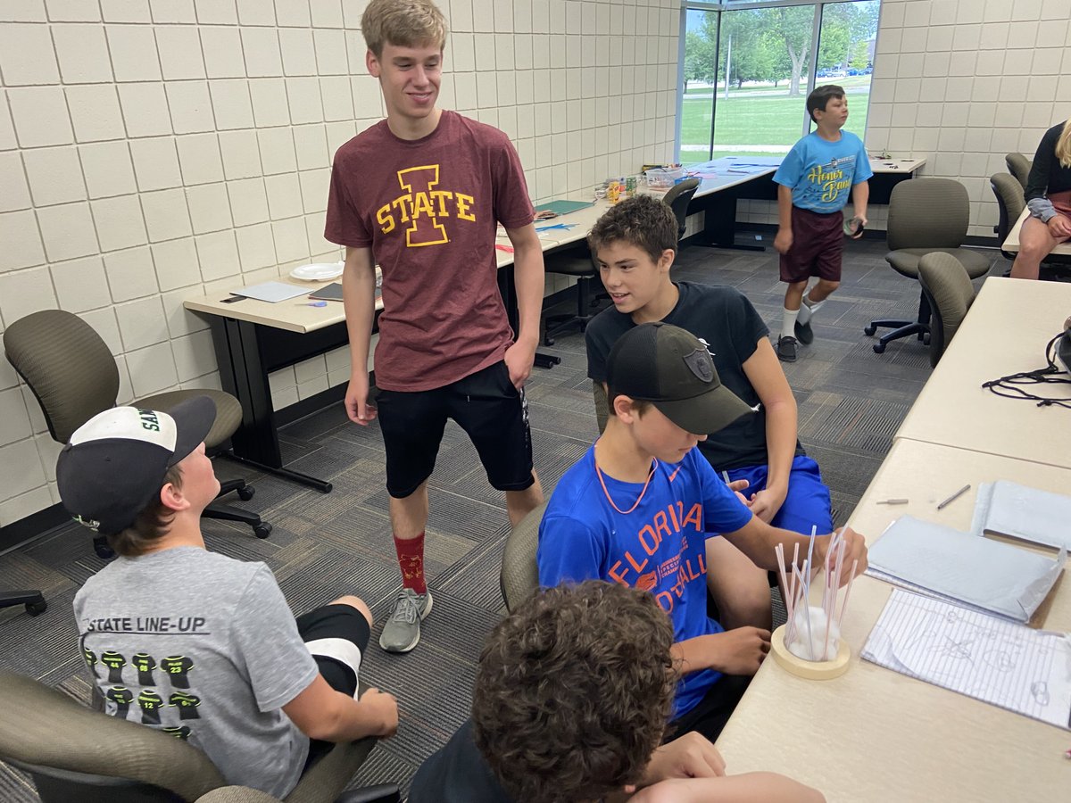 STEM_IA's tweet photo. It has been such a busy week with the
#VerizonInnovativeLearning STEM Achievers camp I
neglected to share the photos from Tuesday's Egg Drop Competition! The campers here at #NIACC were able to make such strong designs we had to extend the ladder several times! @NACCE @myniacc https://t.co/xtX2EtOMrK
