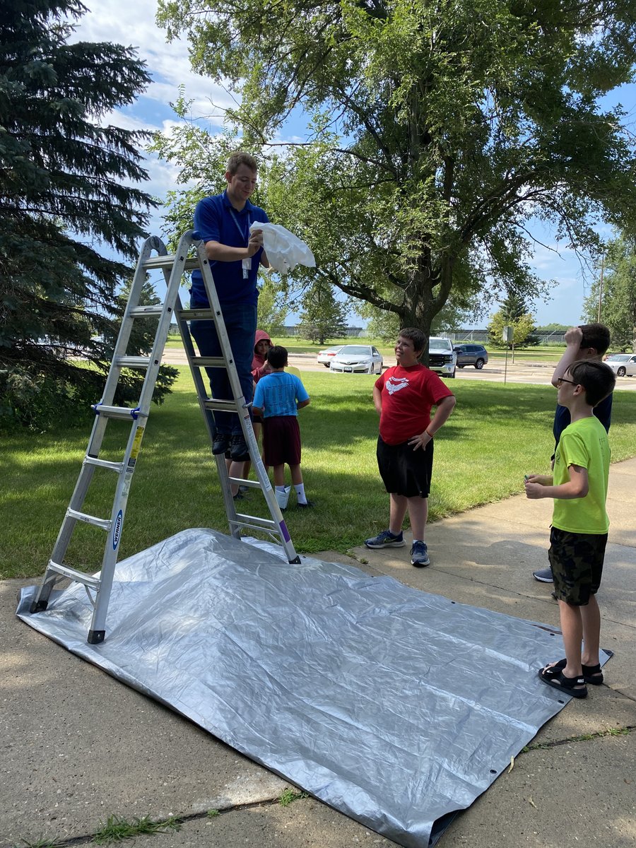 It has been such a busy week with the
#VerizonInnovativeLearning STEM Achievers camp I
neglected to share the photos from Tuesday's Egg Drop Competition! The campers here at #NIACC were able to make such strong designs we had to extend the ladder several times! <a href="/NACCE/">NACCE</a> <a href="/myniacc/">NIACC</a>