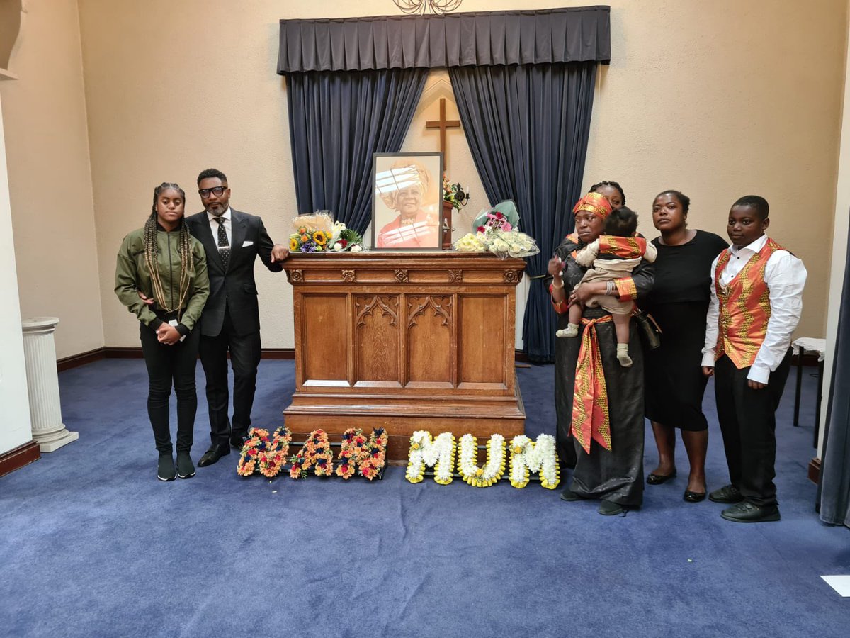 ShoggyShoggz's tweet photo. Thanking God for the life of 88 year old Ma Daphne Sylvena Fearon [@Spencer_Fearon’s mum]. What a beautiful time spent with this beautiful family. Wonderful church &amp; cremation service at West Norwood &amp; reception in Brixton. So nice meeting  @peteratownsend &amp; @gershomallen too. https://t.co/DU1xQSzTpk