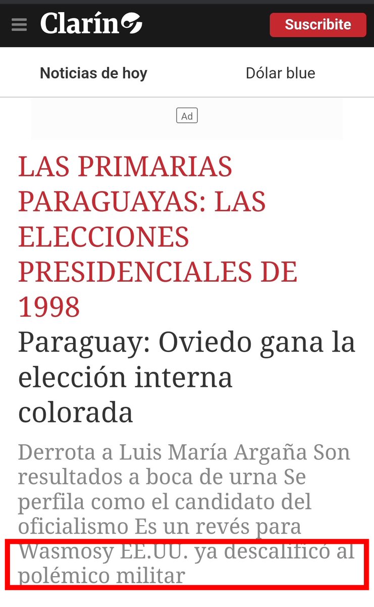tornacojoseluis's tweet photo. Corria el año 1998...la embajada de EEUU a traves de un comunicado declaraba que Lino Oviedo era "contrabandista y traficante " y no tenía credenciales democráticas...meses después...Lino Oviedo ganaba las internas coloradas. CUANTO PESARÁ EL ANUNCIO DE HOY EN LAS INTERNAS ??🤔 https://t.co/orCxx9u3zI