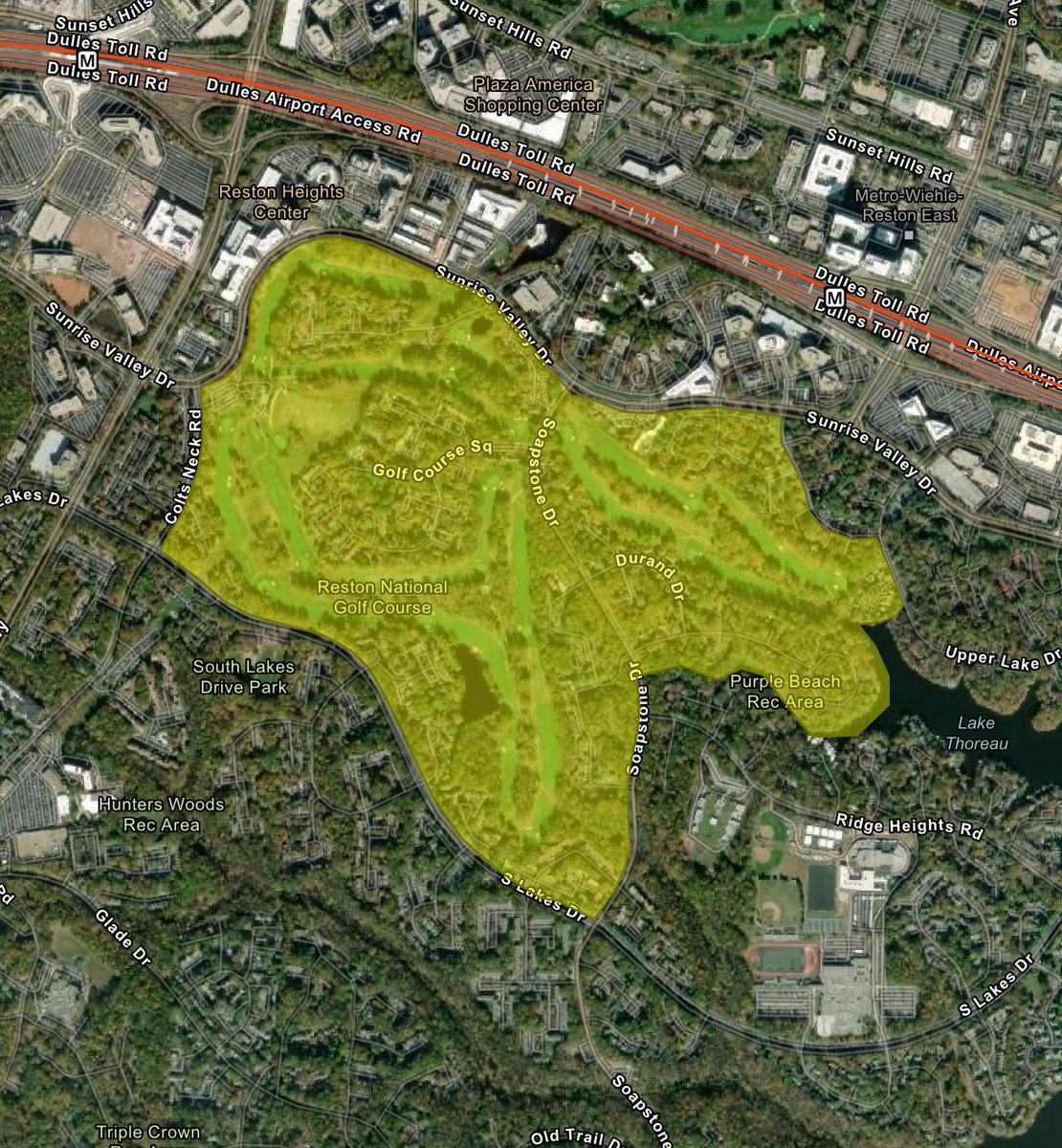 Homes in the neighborhoods directly surrounding the golf course trend older and have lower values than greater Reston. Direct access to permanent, protected open space with a natural, preserved views could significantly improve home values. Learn more: bit.ly/3IRcSUd