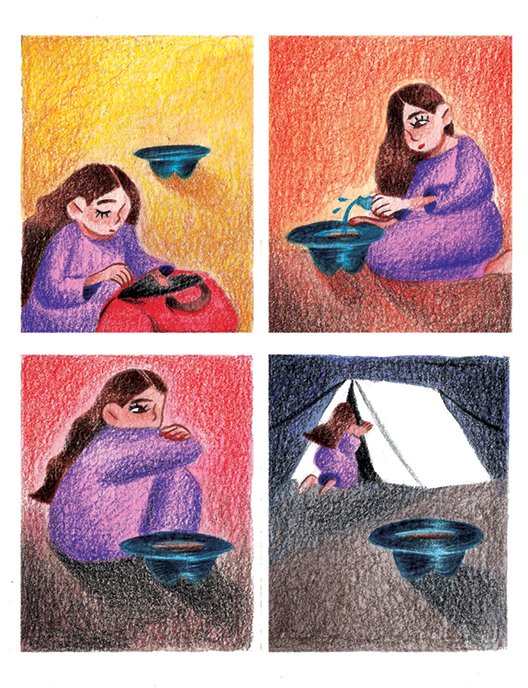 🏝️The Island by joy san 🌱- Part 3/12 - Published by @Short_Box in 2018 - A ticket to an exciting and mysterious destination will solve all your problems. Read more of my comics at https://t.co/Y7nBxwH6mK and support me at https://t.co/4SrDEYQhIi Thank you for reading!