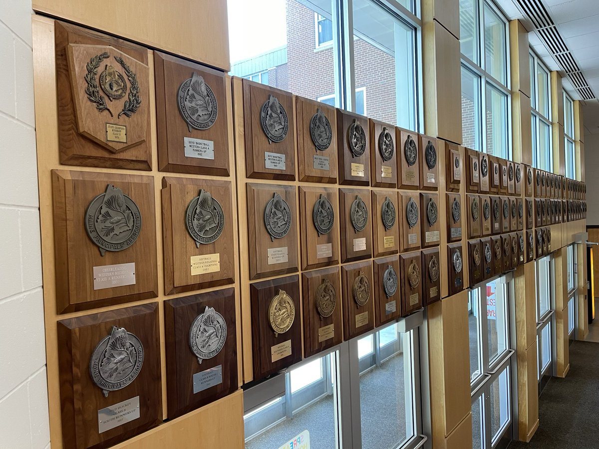 Another summer project completed. Moving the BHS MPA Championship plaques to its rightful location…Tiger Gym Lobby!  #TigerPride