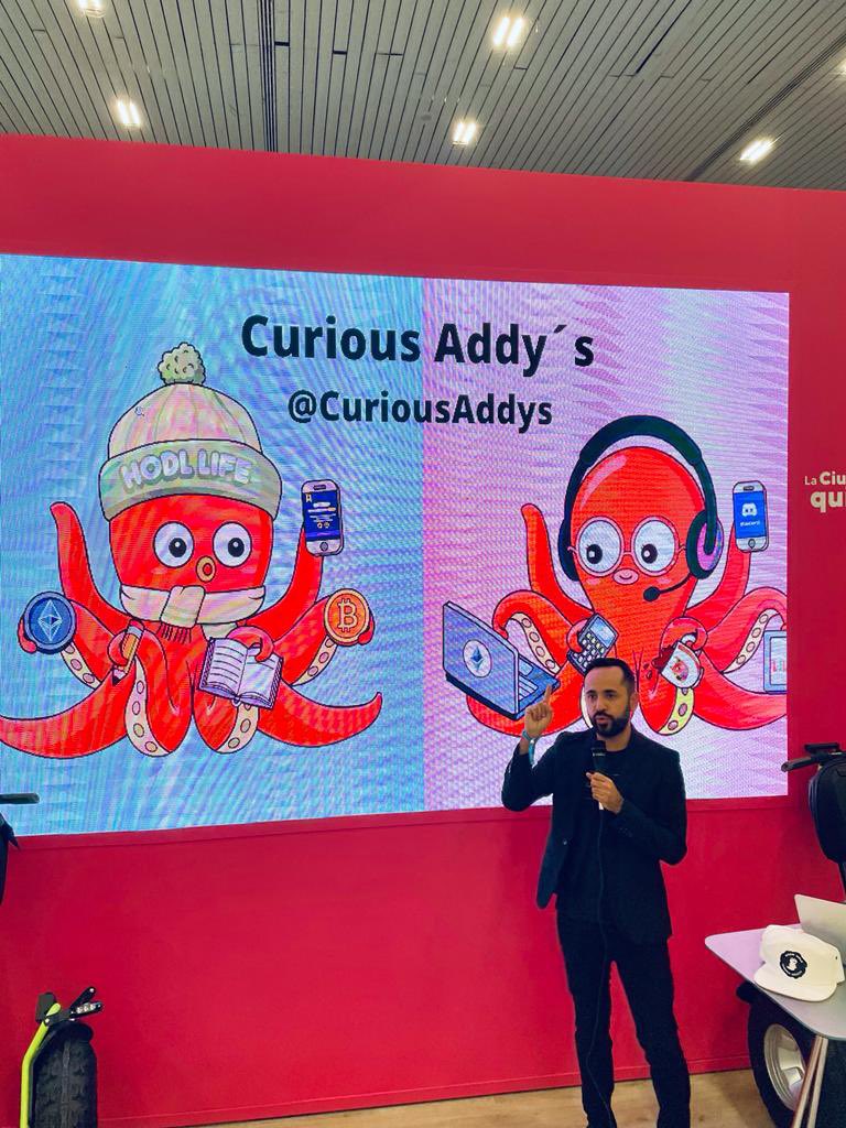 Memo_Chimal's tweet photo. Proud to be a holder and share everything @Intenex & @mai_on_chain have thought me with @CuriousAddys ! Spreading the word at @talentrepublic_ during Talent Land 2022 at Guadalajara, MΓ©xico #TalentLand2022 #mexico #tequilaverse https://t.co/3ESRmMlGOw
