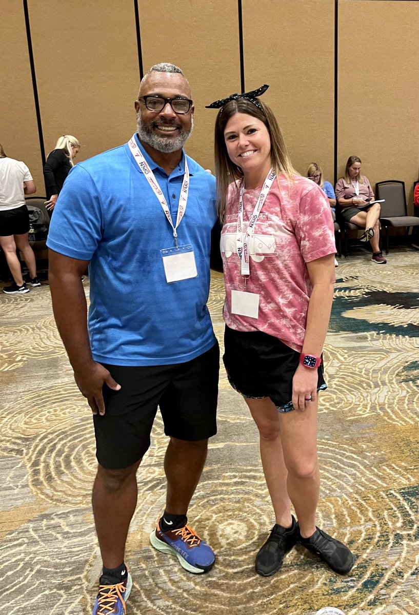 physedwithed's tweet photo. Running into my good friend and mentor ⁦@2love2teachpe⁩ 😊 #TAPHERD 2022 https://t.co/A6Ffjj4PQM