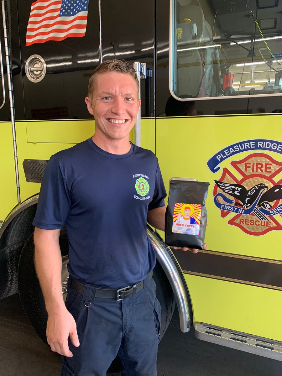 dogebeans's tweet photo. Had a blast visiting @loukyfire and donating 20lbs of greg coffee and Moon Fuel to our local fire department! Thank you @inevitable360 for the donation in #Dogecoin tips and for the idea! #DoOnlyGoodEveryday https://t.co/jfjqoJ4FUF