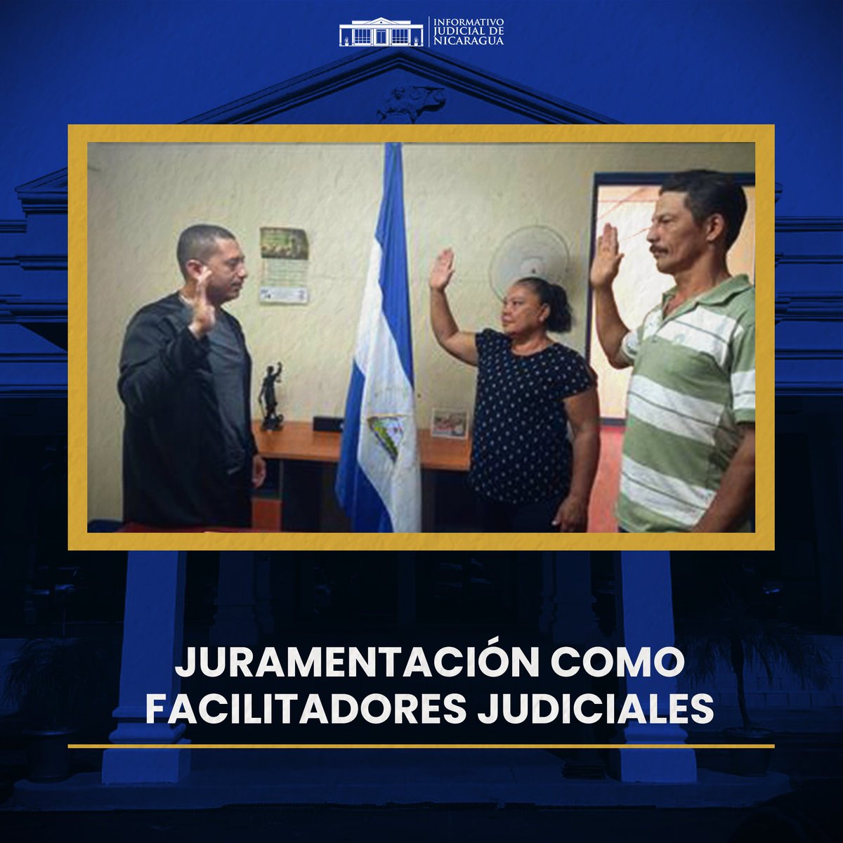 #InformativoJudNic| El Juez Local Único de la Conquista, Departamento de Carazo, Juramentó a dos nuevos Facilitadores Judiciales en ese municipio. ⚖🤚

➖➖➖ 
#Nicaragua
#22Julio